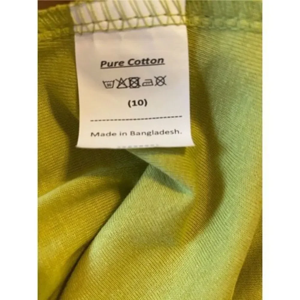 Nasty Gal Lime Green V Neck T Shirt Size 10 - Picture 9 of 9